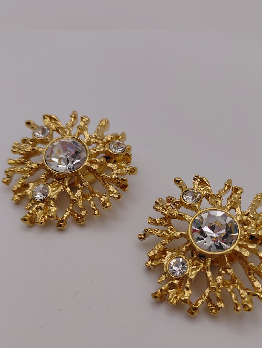 KJL for Avon Clip On Designer Statement Earrings Kenneth Jay Lane Regal Riches